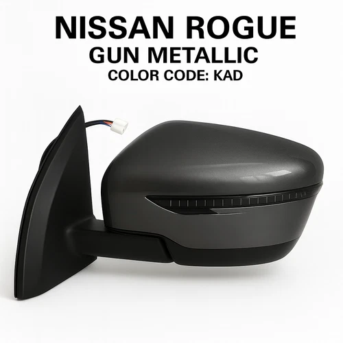 NEW GRAY Mirror fits Nissan Rogue 17-20 Side Left Driver Side Heated w/ Signal