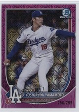 2025 Bowman Mega Box Chrome Fuchsia Mojo Refractor /299 Yoshinobu Yamamoto 7t5