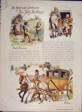 Original Old Antique Print Postboys Thomson Loves Jealousies Story 1889 19th