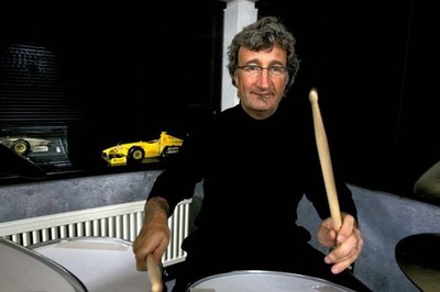 Eddie Jordan Jordan GP Team Owner plays the drums Jordan GP Factor- Old Photo