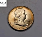 1949 Franklin Half Dollar ~ Gem BU (Full Bell Lines - FBL) Toned ~ (ZH471)