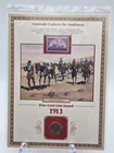 1913 Buffalo Nickel 1st Year Type 1 1940 Coronado Stamp Historical Card As Is