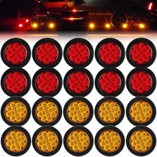 20 pcs 2.5'' Inch Round Led Clearance and Side Marker Lights 13 LEDS w/Reflec...