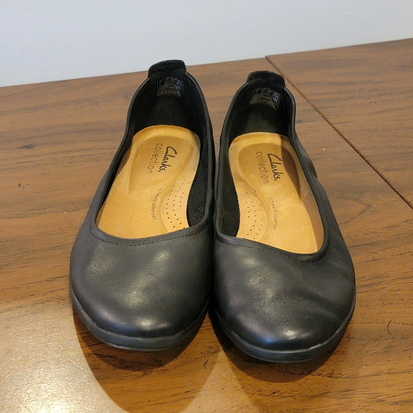 Ballerine Clarks Jenette Ease nere in pelle slip on comode da donna taglia 6 5 M