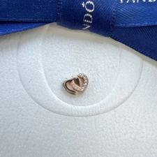 Authentic Pandora Rose Interlocked Hearts Floating Locket PETITE Charm #786300CZ
