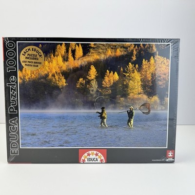 EDUCA 1000 Piece Puzzle Two Men Fishing 68 x 48 cm Brand New Sealed Fathers Day