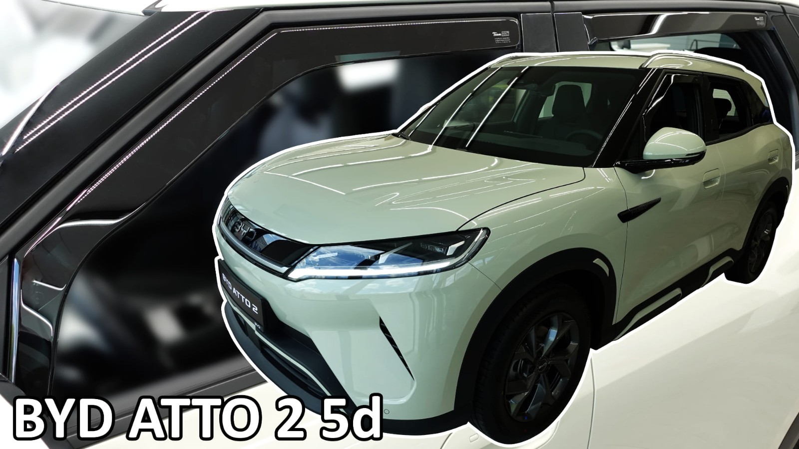 Déflecteurs de vent HEKO en plexiglas fumé pour BYD Atto 2