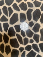 BTY - Brown Tan Giraffe Faux Fur FABRIC - 36 X 50