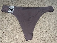 NWT Calvin Klein Mocha QD3958 Seamless Bonded Flex Thong Panty XL