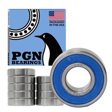 10 Pack PGN 6001-2RS Bearing 12x28x8mm Lubricated Chrome Steel Ball Bearing