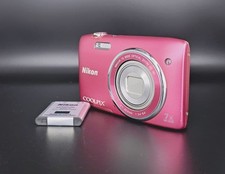 Nikon COOLPIX S3500 Pink Compact Digital Camera Tested Working Seller Japan