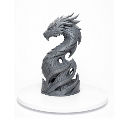 Fantasy Dragon Theme Gray Dragon Statue Figurine