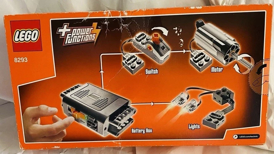 LEGO 8293 Power Functions Motor Set 10 Pieces Factory Sealed Damaged Box F/S - Image 2 of 4