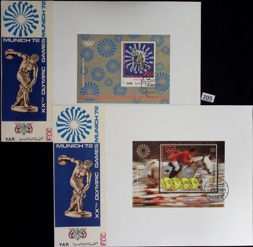 OG YEMEN 1971 - 2 FDC - OLYMPICS - HORSE - GERMANY