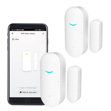 2 Pack Wireless WiFi Door Window Sensor Alarm For Home Security Smart Contact...