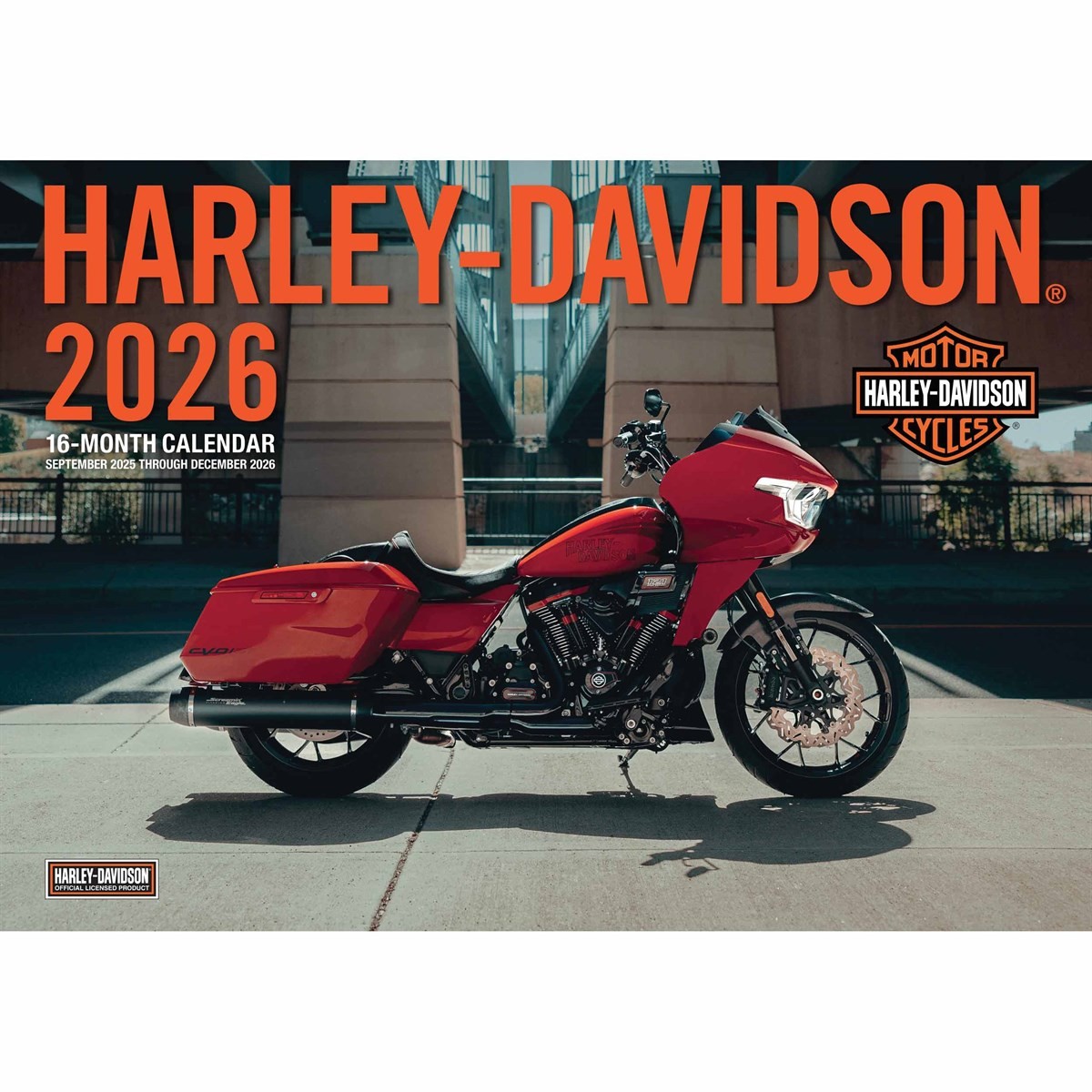Harley Davidson Deluxe Calendar 2026, Deluxe Calendars, Month To View, Gift