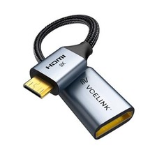 Mini HDMI to HDMI Adapter Cable, 8K 60Hz/4K 120Hz, HDR Gold-Plated 7 1 Pack