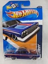 Hot Wheels 2012 Muscle Mania 1962 Chevy Bel Air Blue Die Cast