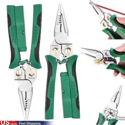 2x 8In1 Wire Strippers with Voltage Tester, Cable Strippers/Cutters with Plier