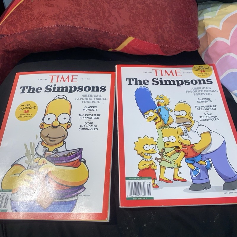 Time Magazine Special Edition 36th Anniversary The Simpsons Lot Of 2 Mint Cond.
