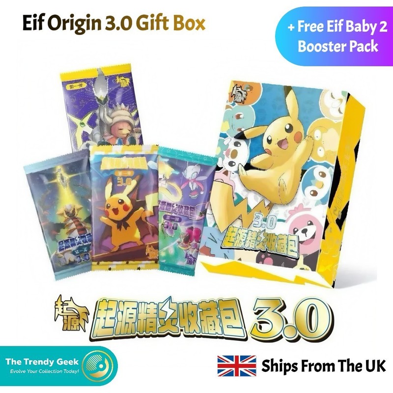 Pokemon Eif 3.0 Origin Trading Cards (Fan Made) Chinese Gift Box | UK Seller