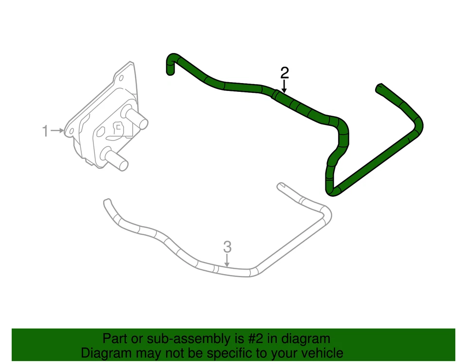 Genuine Nissan 2013-2018 Nissan Altima - Water Hose 21306-3TA0A - Image 3 of 3