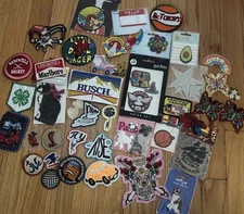 Vintage Lot patches Marlboro Busch Butterflies Skull Cat Car Bug Disco Potter
