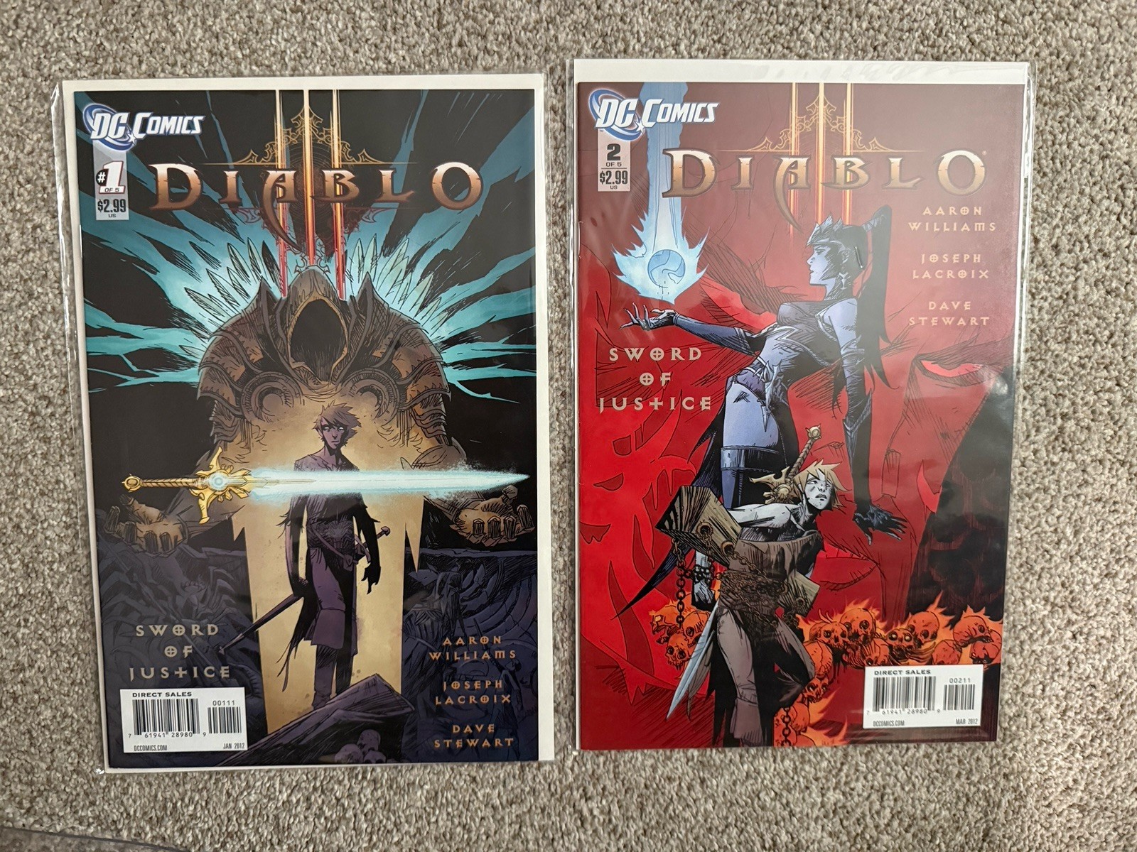 Diablo Sword Of Justice #1 - DC - 2012 - HTF Blizzard Comic 1-5 set