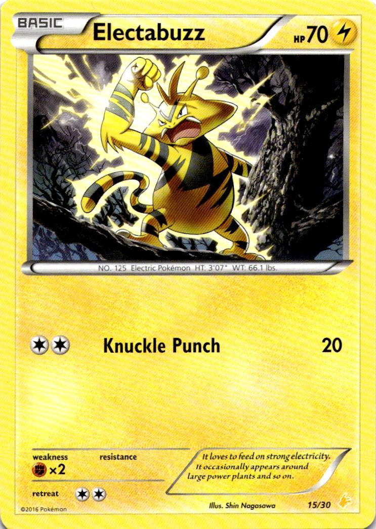ELECTABUZZ (15) 15/30 C XY TRAINER KIT: PIKACHU LIBRE & SUICUNE NM/M