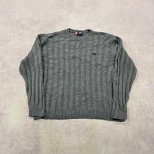 Vintage Chaps Knitted Jumper pullover knit sweater with embroidered logo Men's L
