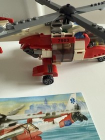 LEGO City Rescue Helicopter 7903 Rescue Complete Set Minifigures Instr Sep