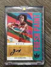 2021-22 Panini Court Kings Ayo Dosunmu Fresh Paint Ruby RC Auto #/99 Chicago