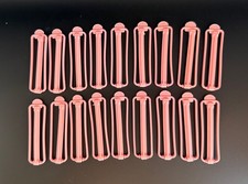 18 Vtg Tip-Top Pink Swing Arm Curler Perm Rod Hair Roller Plastic Clip Salon 2.5