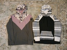 2 Large Women's Hooey Western Wear Rodeo Hoodies Sweatshirts South Western NWOT