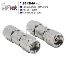 Precision 1.85mm Male To SMA Male 18GHz Microwave Adapter MMwave Test Connector