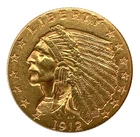 1912 $2.50 Dollar Indian Head Quarter Eagle Gold U.S Coin