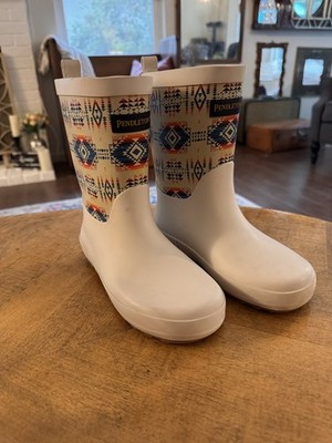 Pendleton Kids Fog Pilot Rock Mid Waterproof Rain Boots Size 13