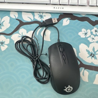SteelSeries Rival 100 Ergonomic Optical Wired USB Gaming Mouse 6 Buttons Black