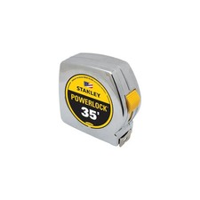 Stanley 35Ft X 1In Chrome Case Powerlock Classic Tape Measure