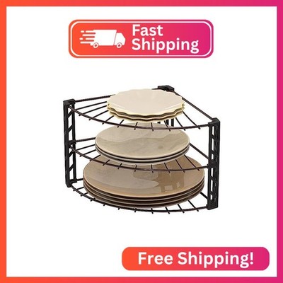 Simple Houseware 3-Tier Counter Corner Shelf Organizer, Bronze