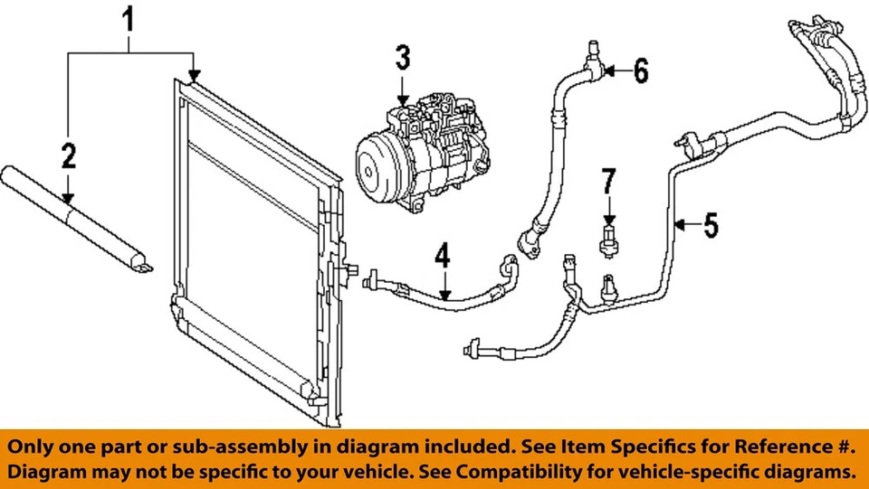 Used A/C Compressor fits: 2013 Mercedes-benz Mercedes gl-class 166 Type ML550 Gr - Image 3 of 4