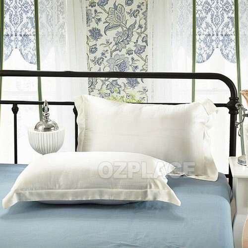 2Pcs Silk Satin Pillow Case Cover Solid Standard Bedding Smooth Soft Pillowcase - Picture 7 of 14