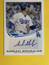 2013 Topps Wrapper Redemption Adrian Gonzalez Auto Autograph RARE- Ser#24/35
