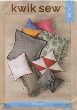 Kwik Sew Pattern 4294 Cushions or Pillows in Different Styles Square Contrast 