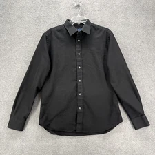 RAVI SEHGAL Shirt Mens Medium Black Button Up Bespoke