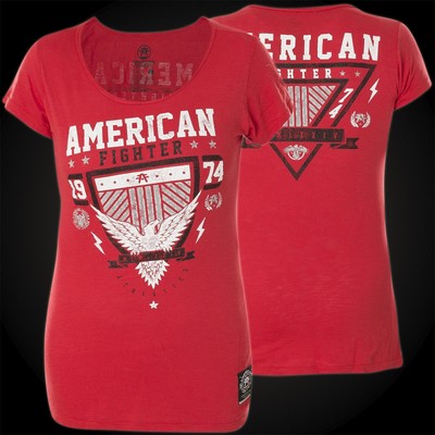 AMERICAN FIGHTER Affliction Damen T-Shirt Clearmont Artisan Rot