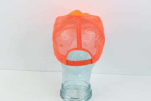NOS Vintage 90s Streetwear Hunting Blank Trucker Hat Cap Snapback Blaze Orange - Picture 3 of 9