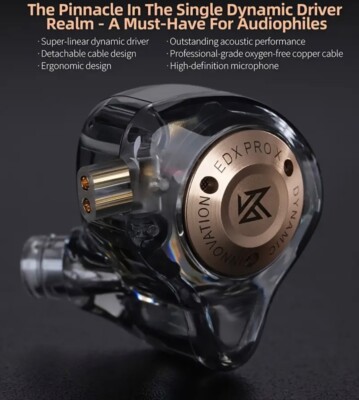 KZ EDX Pro X Wired In-Ear Monitor Headphones - Dual DD HiFi Stereo