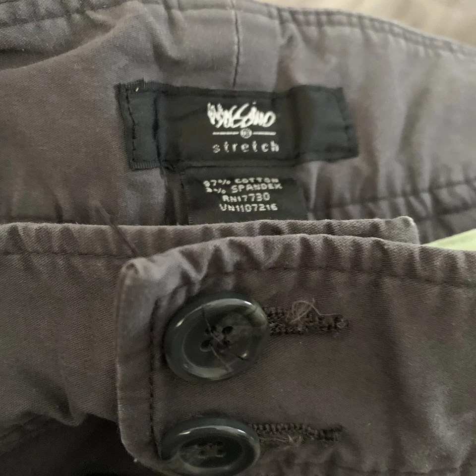 Bermudas chinas Mossimo Shorts para mujer talla 16 gris algodón elástico con puños Foto 2 de 4