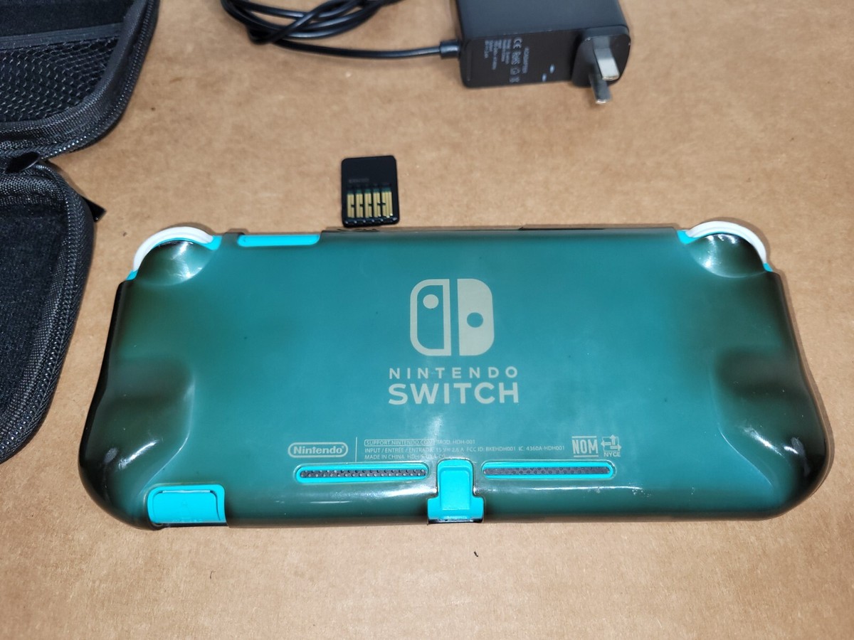 Nintendo Switch Lite Console Turquoise With 1 Game Card And Case